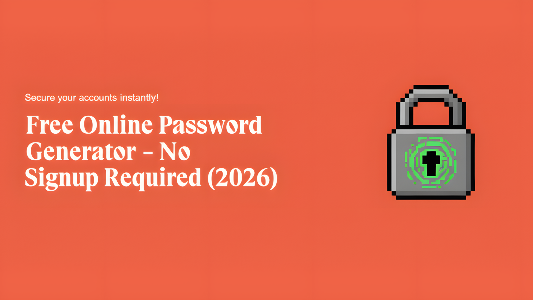 Free Online Password Generator - No Signup Required (2026)