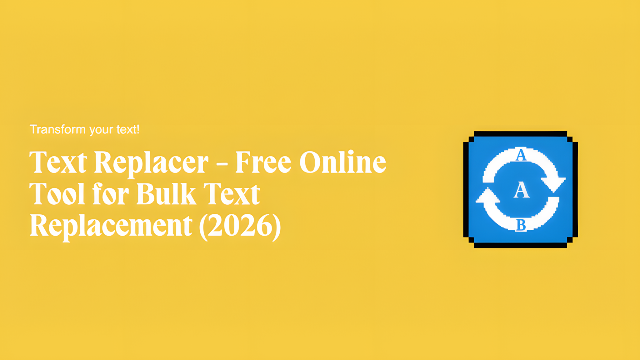 Text Replacer - Free Online Tool for Bulk Text Replacement (2026)